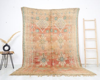 Vintage Beni Mguild  rug, Vintage Moroccan rug, Vintage Boujaad rug,5,8x9,2 ft, vintage kilim rug, Old  Morrocan rug, boho rug