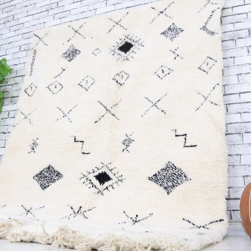 Beni Ourain Rug Authentic Moroccan Rug Custom Beni Ourain Etsy