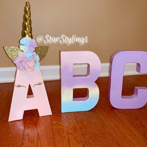 Letras de nombre permanentes personalizadas