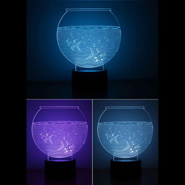 laser cut file 3d laser engraving laser cut file acrylic illusion lamp Lamp pattern  acrylic engraving aquarium.