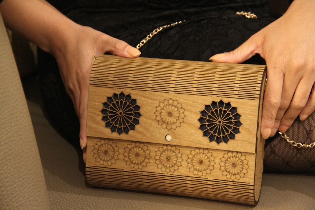 Laser Cut Purse Svgwomens Purseflower Etsy