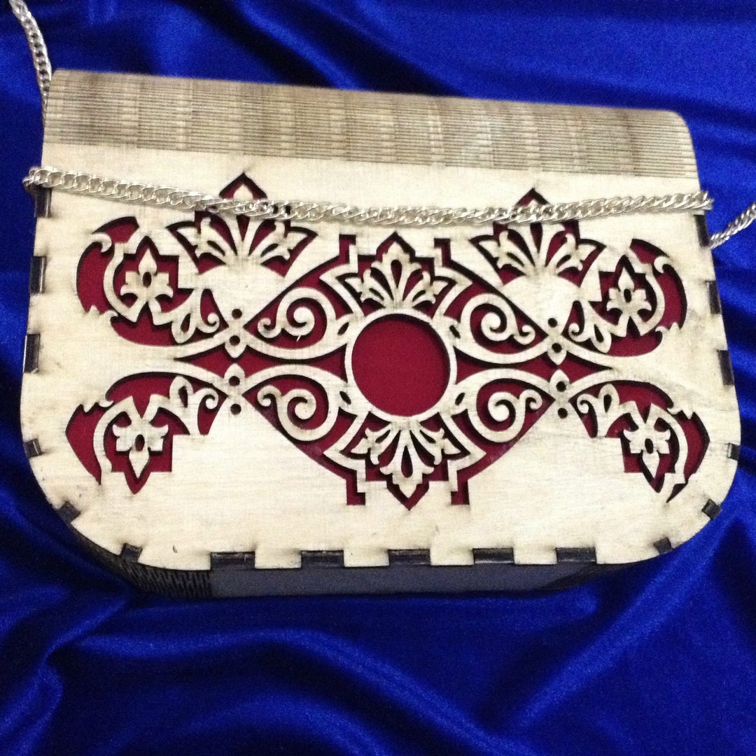 Laser Cut Purse Filevintage Design Pursewood Purse File Etsy