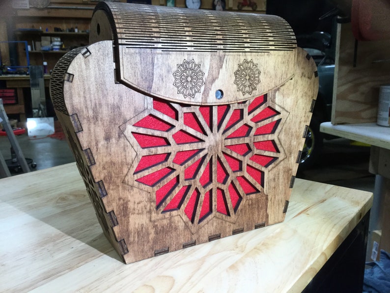 Laser Cut Purse Filemandala Pursewood Purse File Svgmothers Etsy