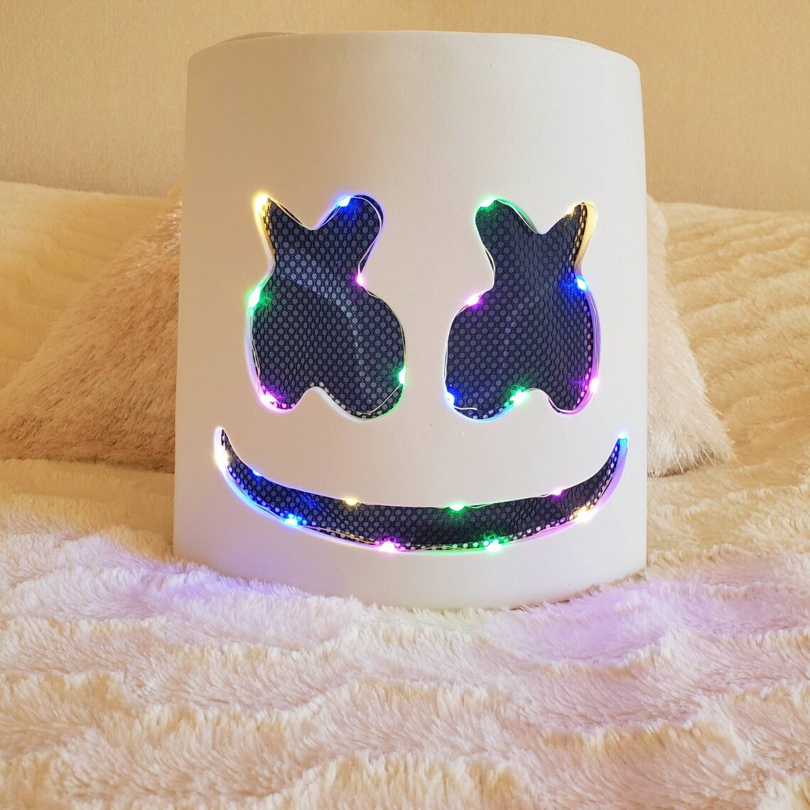 Marshmello Helmet Handmade Rave Helmet Led Mask DJ Helmet Etsy