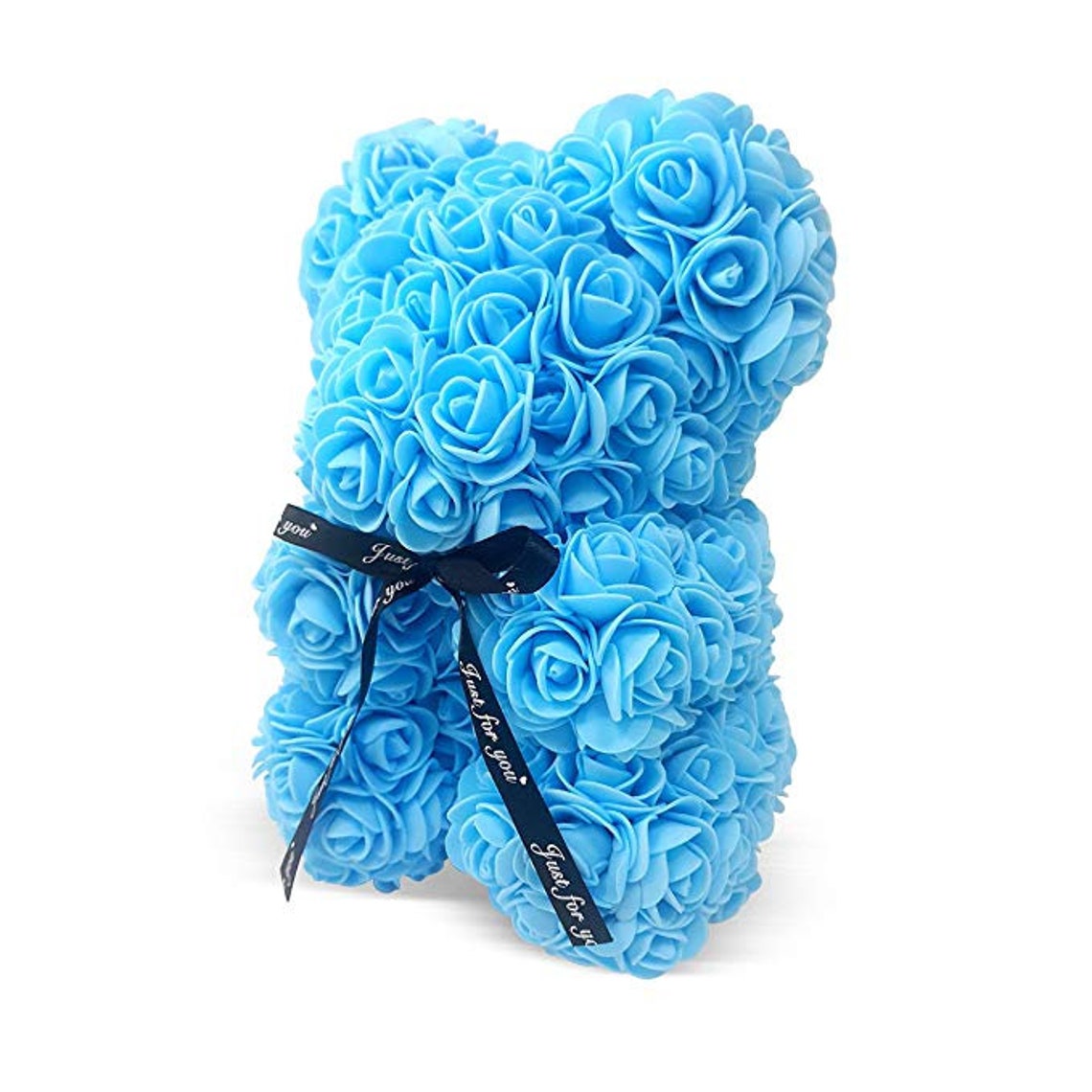 Rose Bear Blue Rose Teddy Bear Flower Teddy Bear Perfect Etsy