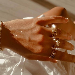 Simple Pearl Ring | Gold Adjustable Ring | Gold Pearl Ring