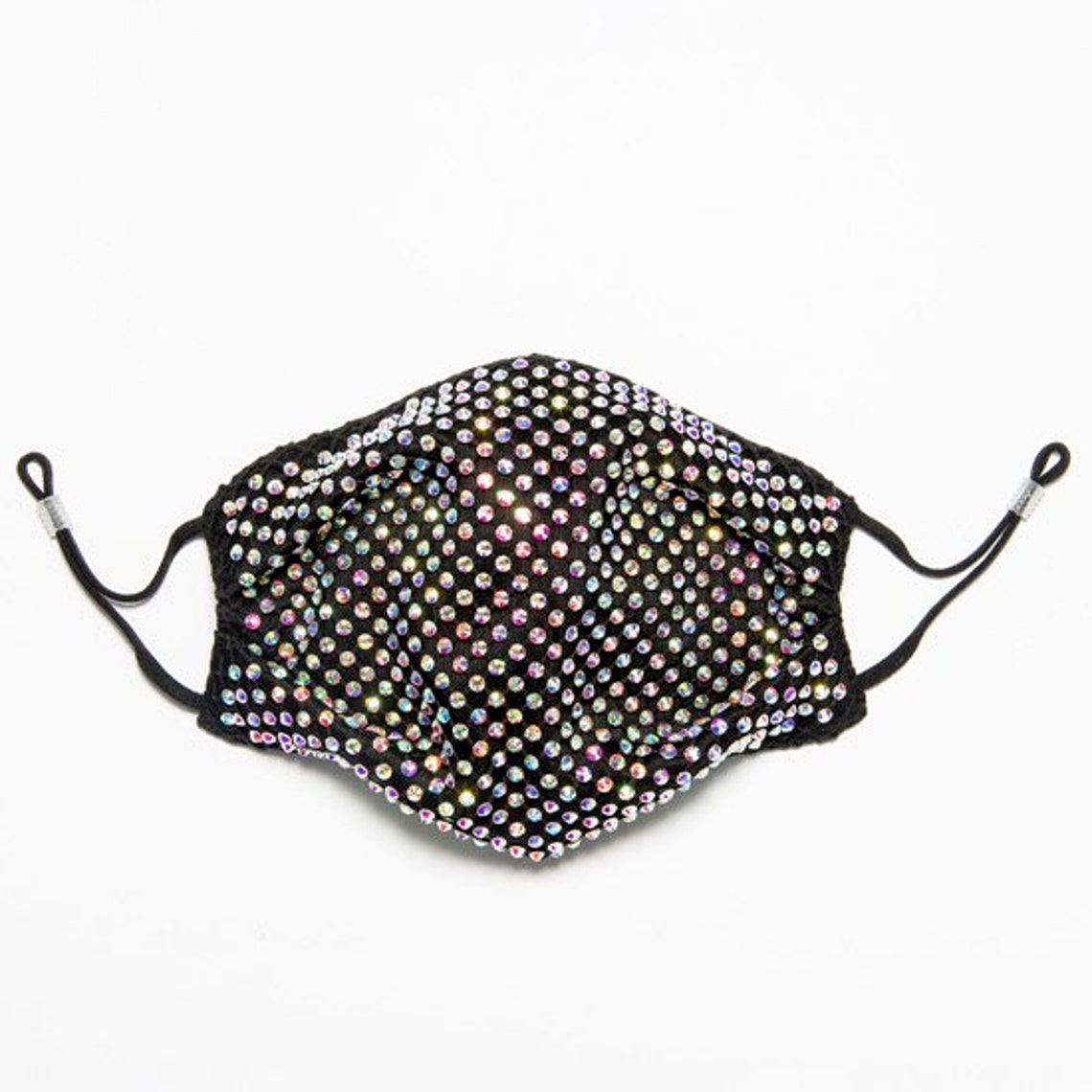 Rainbow Rhinestone Face Mask Bling Face Mask Reusable and Etsy