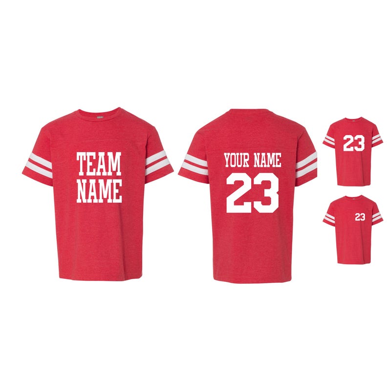YOUTH CUSTOM JERSEY T Shirt Kids Toddler Child Name Number Etsy