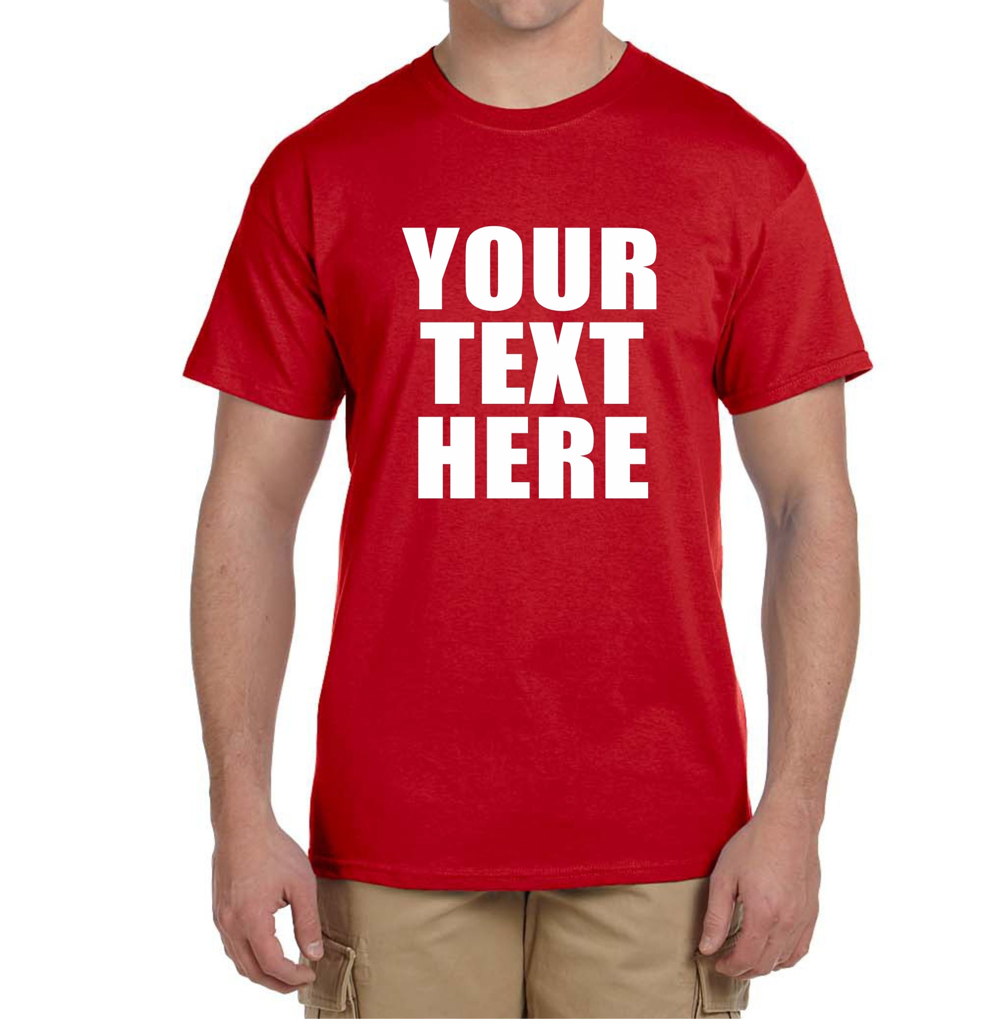 YOUR TEXT HERE T Shirt Tee Unisex Men's Standard Custom Etsy