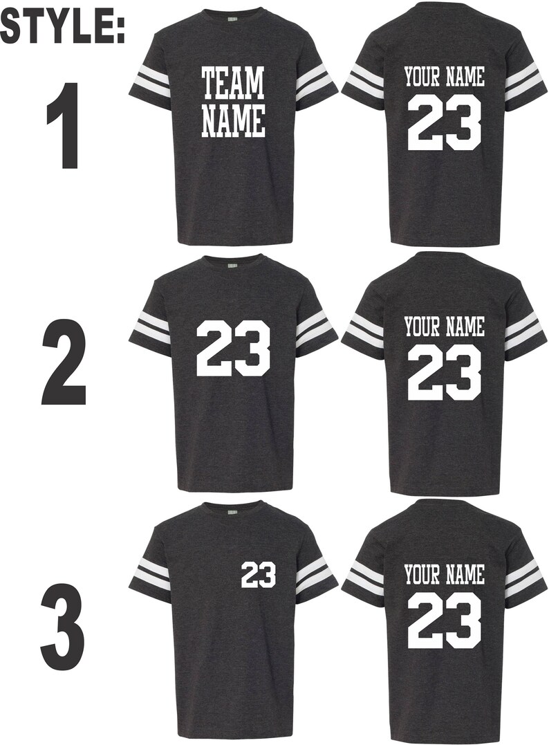 YOUTH CUSTOM JERSEY T Shirt Tee Kids Toddler Child Name Number Etsy