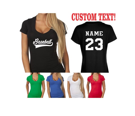 v neck baseball shirts