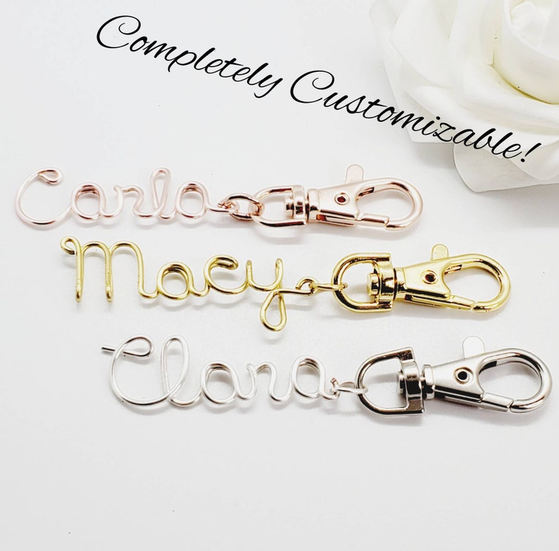 Personalized gold name Keychain for women, sweet sixteen gift for girls, first car gifts, any name, name, custom name rose gold keychain image 6