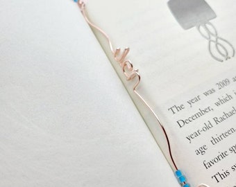 Custom Name bookmark, name bookmark, bookmark, wire name bookmark, silver bookmark, gold bookmark, gift for readers, gift for book lovers