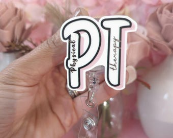 Physical therapy badge reel, nurse badge reel, badge reel, PT badge reel, physical therapist badge reel