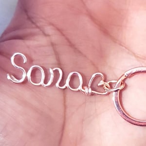 Custom Name Keychain , custom name keychain, Name keychain, Purse charm, Keychain, Wire Name Keychain, gifts for valentines day