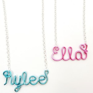CUSTOM NAME NECKLACE, Name necklace, Personalized Name necklace, necklace for girls, Wire Name Necklace, Bridesmaids Necklace, Gifts For Her