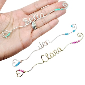 Custom Name bookmark, name bookmark, bookmark, wire name bookmark, silver bookmark, gold bookmark, gift for readers, gift for book lovers