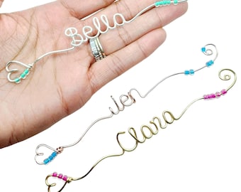 Custom Name bookmark, name bookmark, bookmark, wire name bookmark, silver bookmark, gold bookmark, gift for readers, gift for book lovers