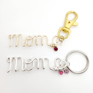 Mom Keychain,  Nana keychain, mama keychain, Keychain, custom keychain, rose gold keychain, keychain charm, mother's day gifts