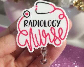 Radiology badge reel, nurse badge reel, badge reel, radiology nurse badge reel