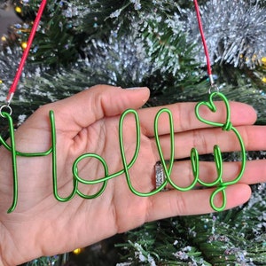 Custom Name ornament, name ornament, custom ornament, ornament, wire name ornament, Christmas ornaments,  personalized ornaments