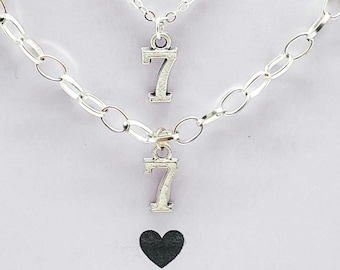 BTS necklace, BTS bracelet, seven necklace, BTS jewelry set