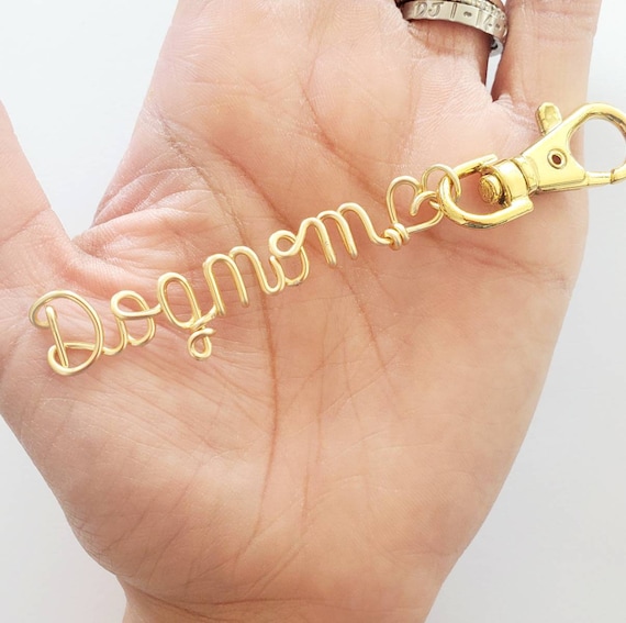 Dog Mom Keychain, custom name keychain, Name keychain, Keychain, custom keychain, rose gold keychain, keychain charm, dogmom, dog mom