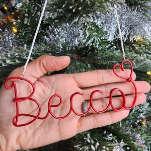 Custom Name ornament, name ornament, custom ornament, ornament, wire name ornament, Christmas ornaments, personalized ornament
