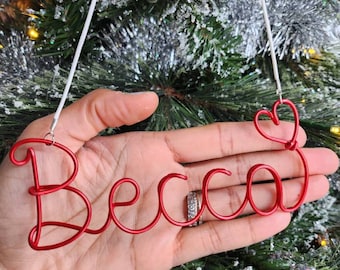 Custom Name ornament, name ornament, custom ornament, ornament, wire name ornament, Christmas ornaments, personalized ornament