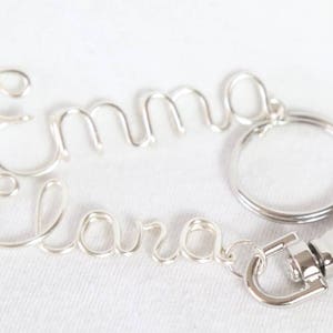 Custom Name Key chain, Name key chain, Purse charm, Custom Silver name Keychain, Key chain, Personalized Name Gifts, Wire Name Keychain!