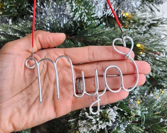 Custom Name ornament, name ornament, custom ornament, name wall decor, ornament, wire name ornament, Christmas ornaments personalized