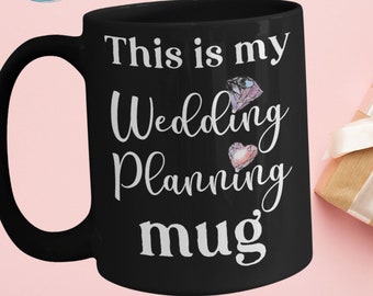 This Is My Wedding Planning Mug, Newlyweds Thank You Cup for Marriage Planner, Appreciation Gift for Wedding Planner with Cute Diamond Heart