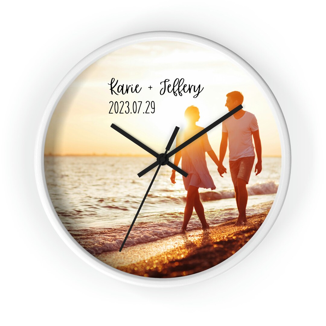 Personalized Couples Custom Photo Established Year Date Wall Clock ...