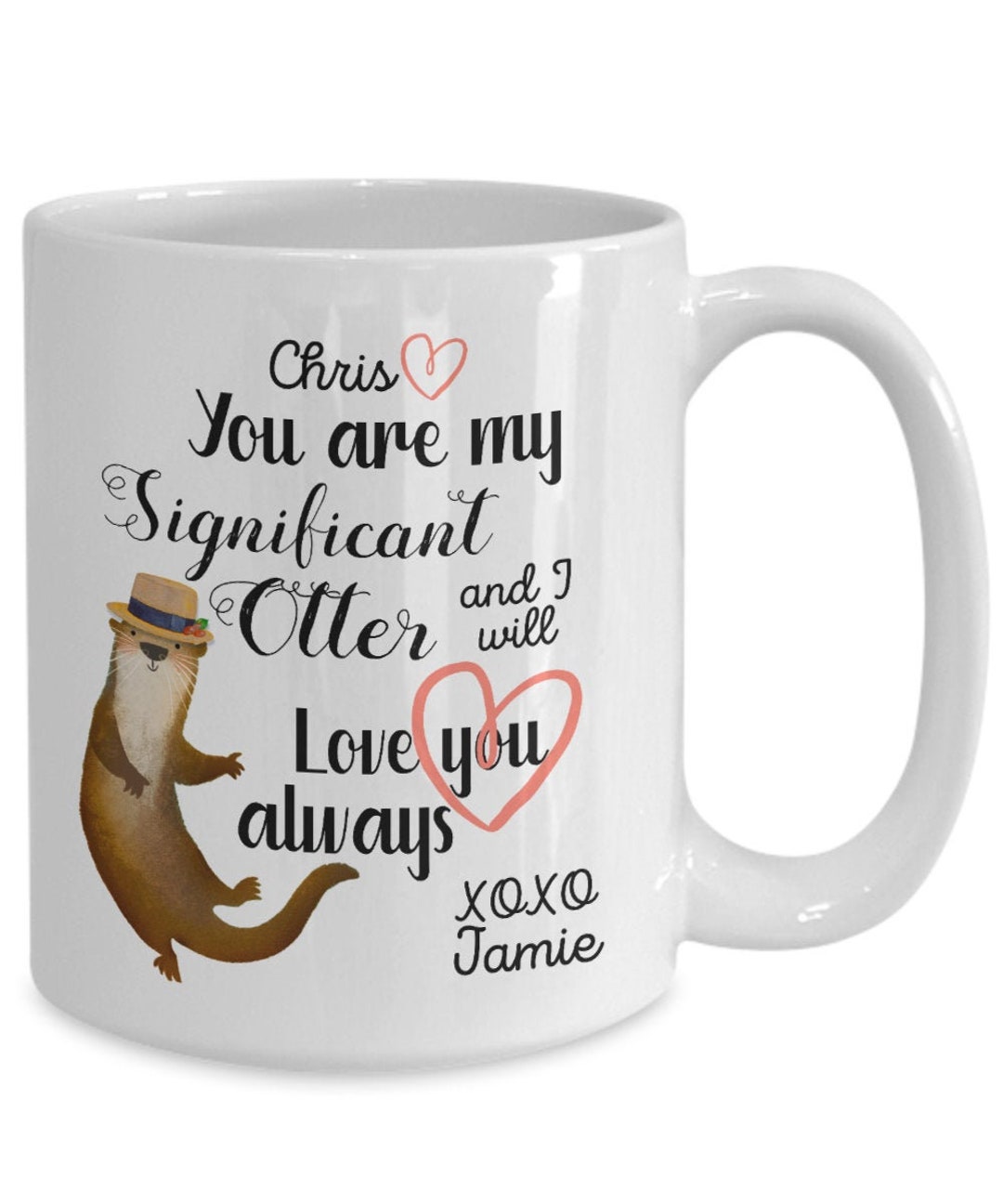 Personalized You Are My Significant Otter Funny Couples Coffee - Etsy