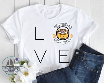 Personalized Papa Dumpling LOVE Dimsum Unisex T-shirt Custom Name Foodie Shirt Gift