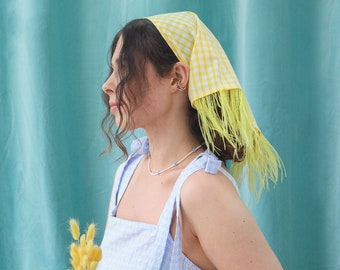 Sunshine Yellow - Gingham Bandana