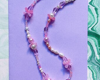 Rosy Pinks - Pearly Necklace