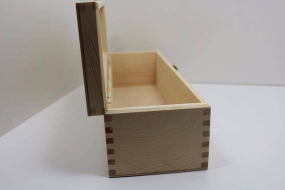 Wooden Wine Box Bottle Gift Decoupage Craft Chest 2 Spaces
