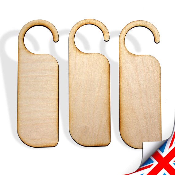 Wooden Door Hanger Sign Craft Tags Blank Decoration Art Shape Etsy