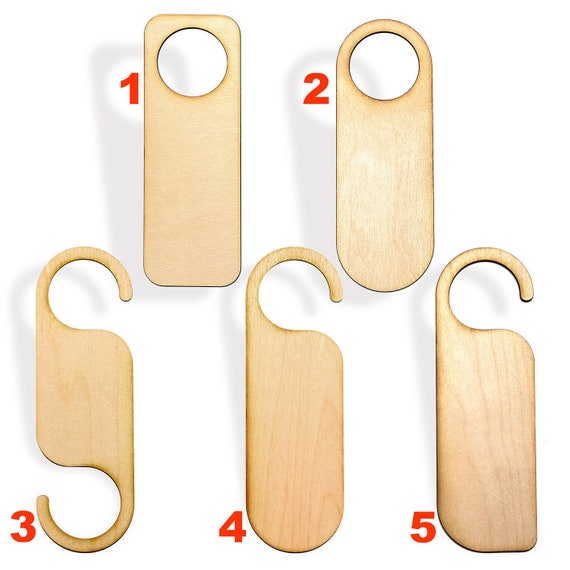 Wooden Door Hanger Sign Craft Tags Blank Decoration Art Shape Etsy