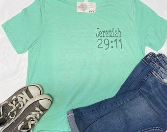 Jeremiah 29:11 shirt, scripture t-shirt, Christian top, inspirational tee,