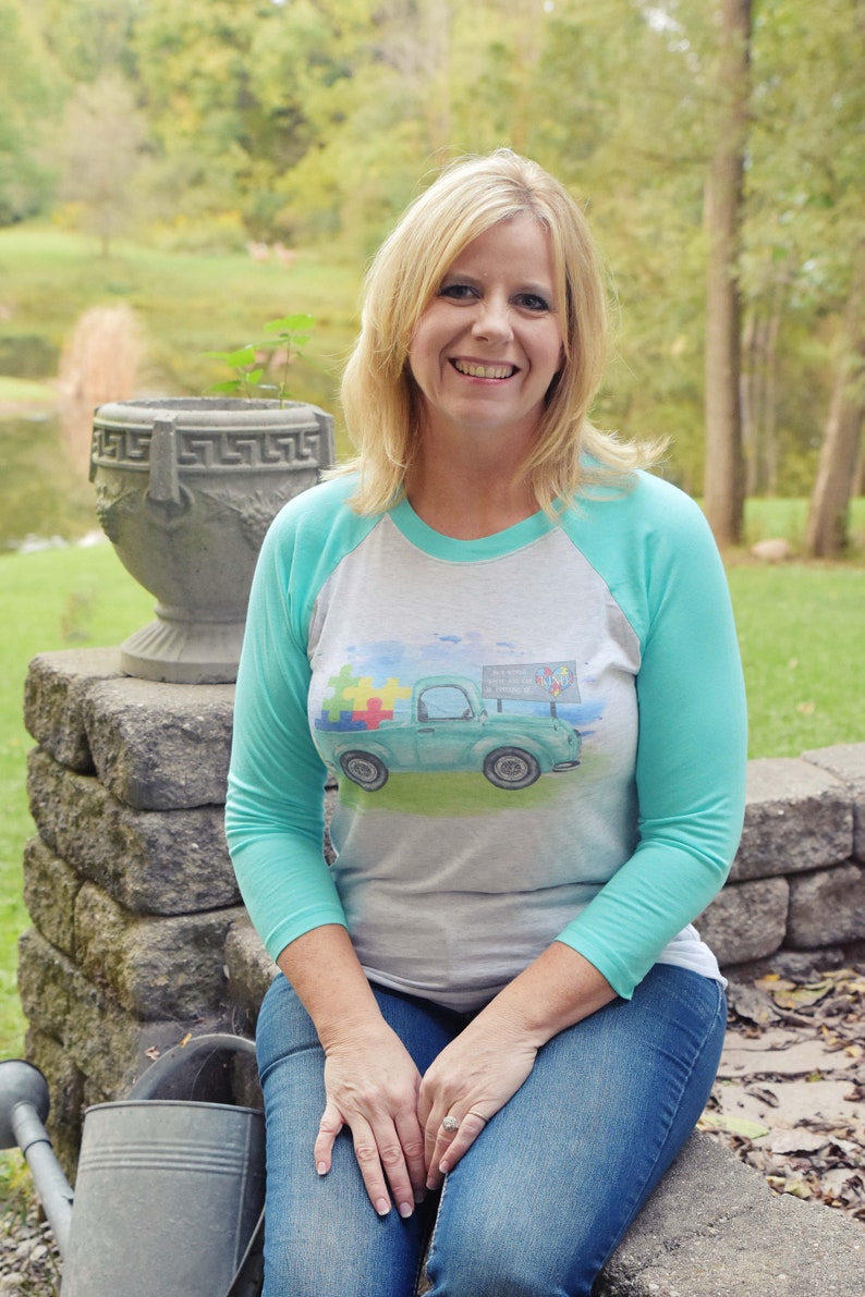 Baseball Shirt Vintage truck Autism Autism Awareness Baseball Tee Autism Awareness Shirt Puzzle Piece Shirt