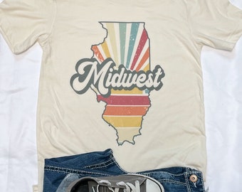 Illinois tee, Midwest Illinois T-shirt, Midwest shirt