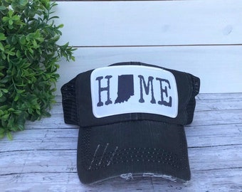 Home State Hat, State Trucker Hat, Custom Home State Hat