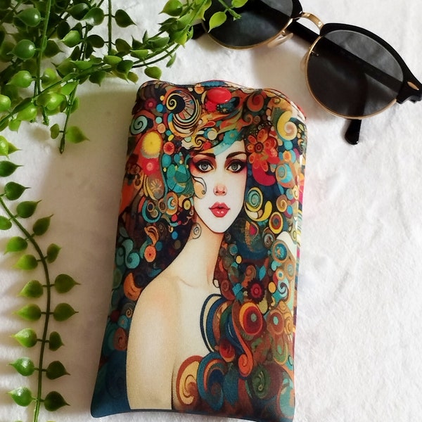 Etui lunettes imprimé style Klimt