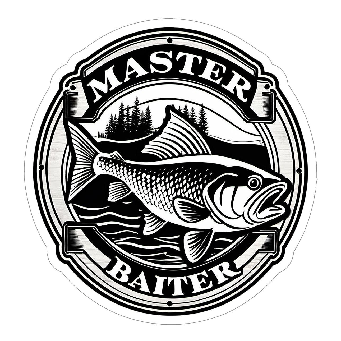 FGD Bass Fishing Master Baiter Rear Window Decal Sticker