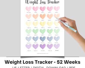 Weight Loss Journal, Weight Loss Tracker, Weight Loss Chart, Weight Loss Planner, Fitness Tracker, Weightloss Tracker, Weightloss Printable