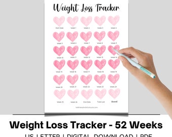 Weight Loss Journal, Weight Loss Tracker, Weight Loss Chart, Weight Loss Planner, Fitness Tracker, Weightloss Tracker, Weightloss Printable