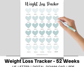 Weight Loss Journal, Weight Loss Tracker, Weight Loss Chart, Weight Loss Planner, Fitness Tracker, Weightloss Tracker, Weightloss Printable