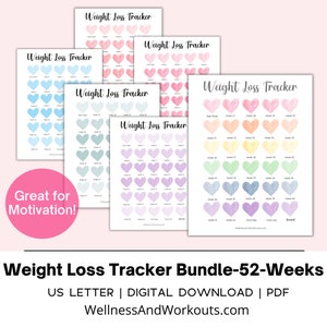 Weight Loss Journal, Weight Loss Tracker, Weight Loss Chart, Weight Loss Planner, Fitness Tracker, Weightloss Tracker, Weightloss Printable